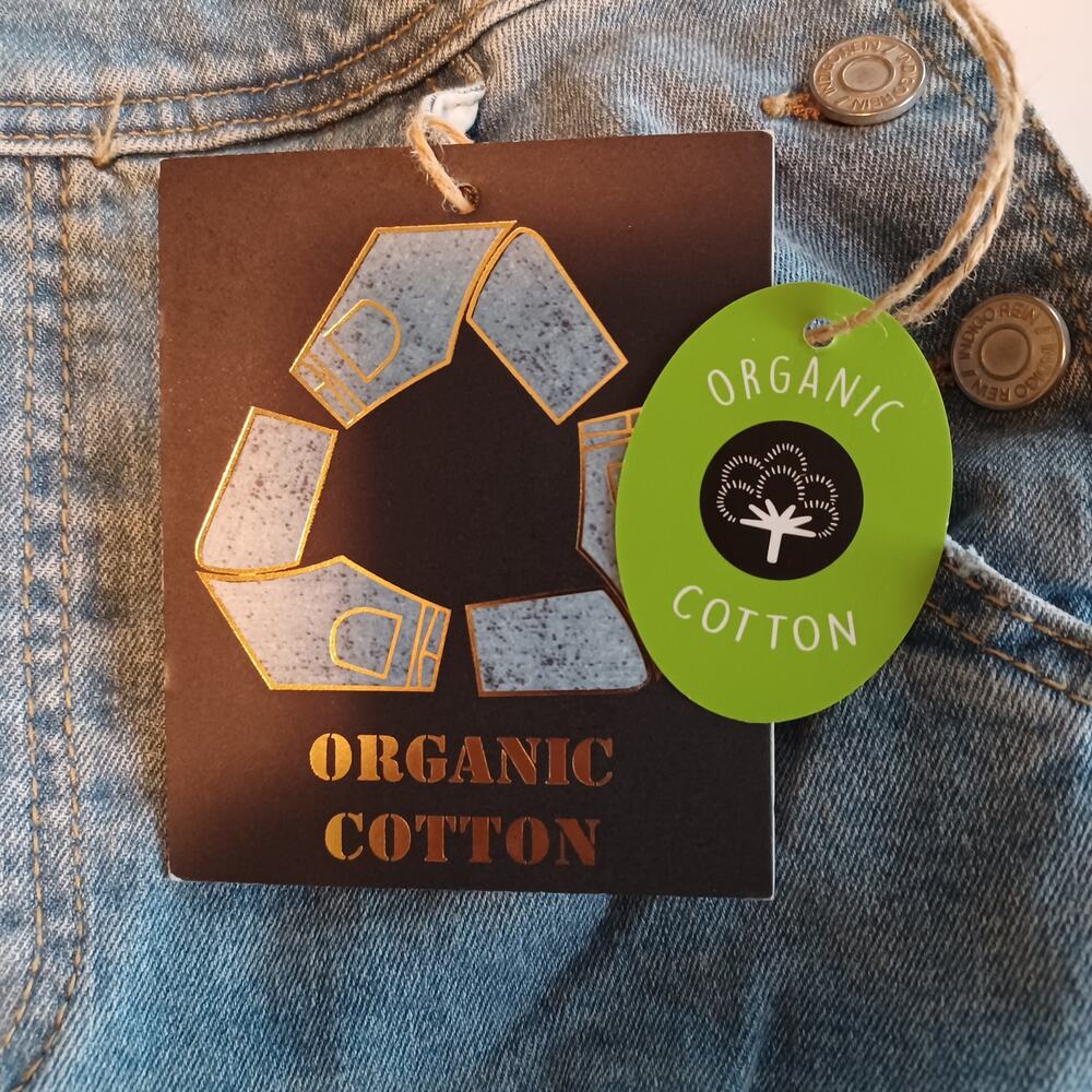 Indigo Rein Bib Shorts Overalls Size 1/24 Blue Jean Distressed Relaxed Fit NEW - Picture 5 of 9